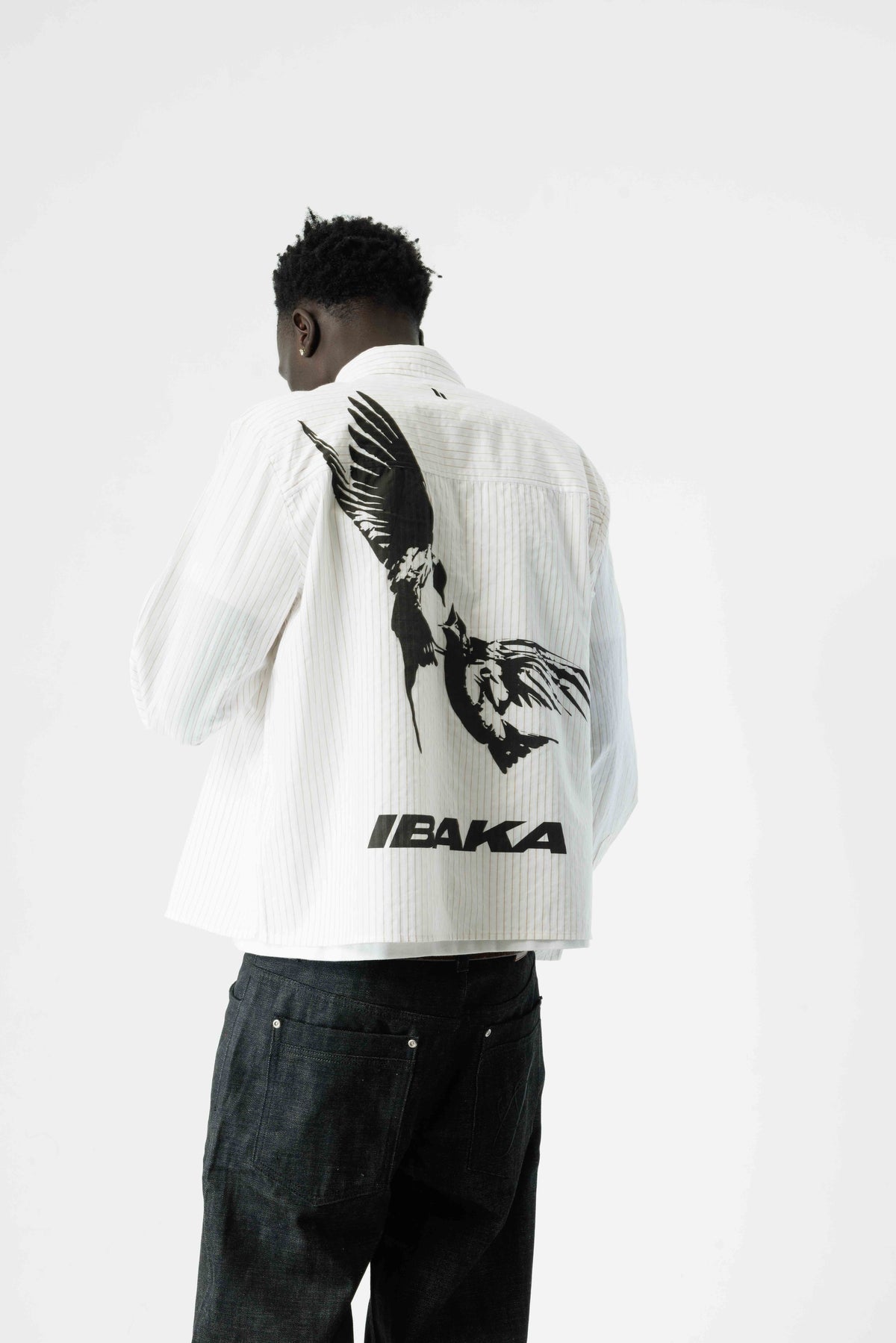 Ibaka Bird Print Button Up