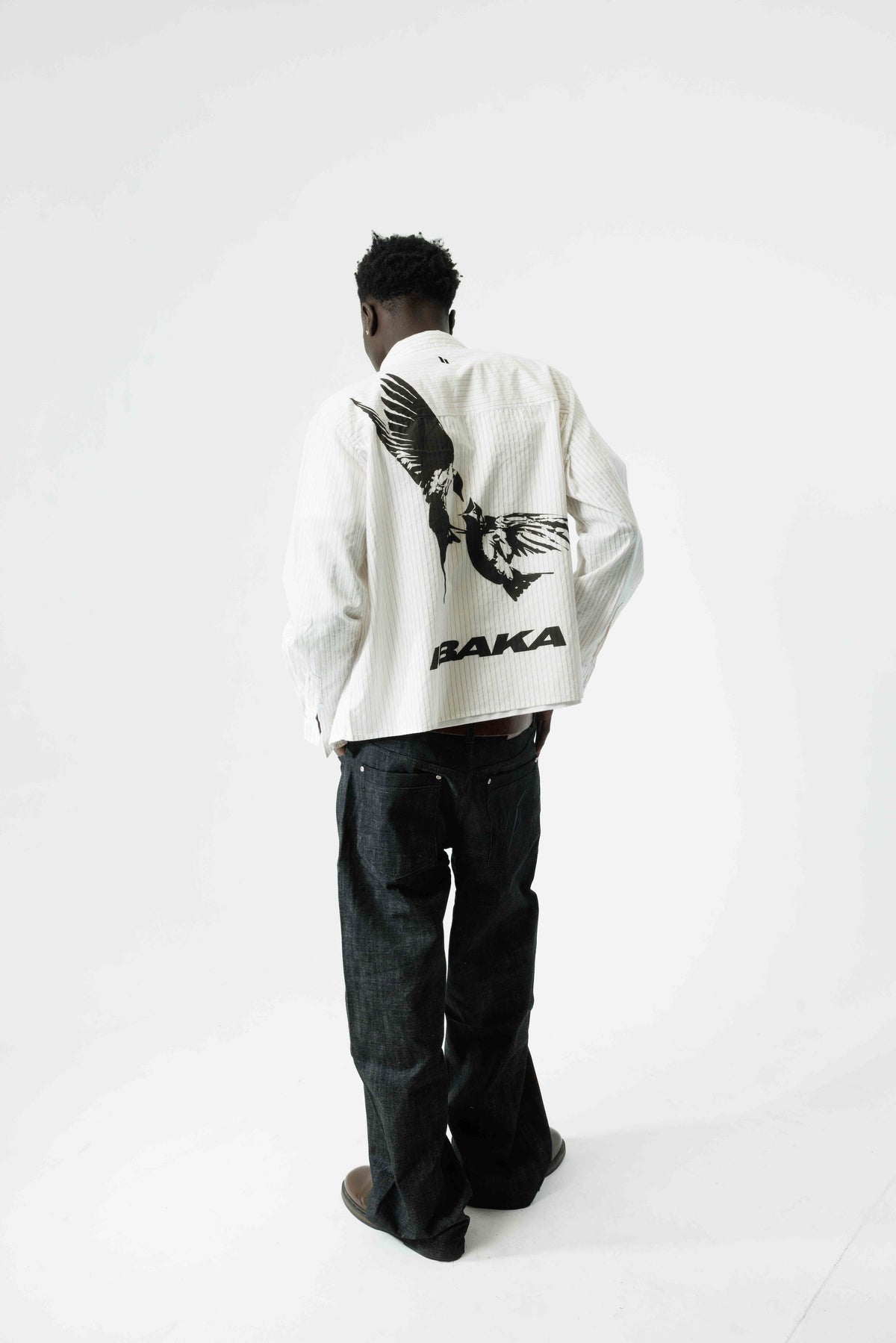Ibaka Bird Print Button Up